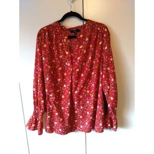 Ellos Womens Ditsy Floral Tunic Top Plus Size 22 Cottagecore Feminine Elegant